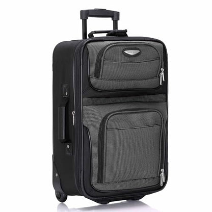 Travel Select Amsterdam Softside Expandable Luggage with Rolling Wheels, Gray, 21-Inch Carry-on - color: Gray, size: 21-Inch Carry-on