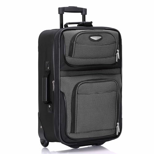 Travel Select Amsterdam Softside Expandable Luggage with Rolling Wheels, Gray, 21-Inch Carry-on - color: Gray, size: 21-Inch Carry-on