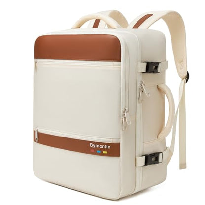 Exquisite Travel Laptop Backpack, Flight Approved Size Carry on Bag (25L) - color: Beige, size: L (7x11x16.8")