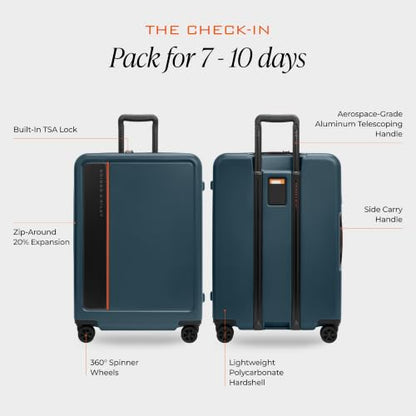 Briggs & Riley ZDX Large 30 Inch Expandable Hardside Checked Luggage, Ocean - color: Ocean, size: 30" Large Hardside Expandable Checked Luggage