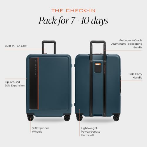 Briggs & Riley ZDX Large 30 Inch Expandable Hardside Checked Luggage, Ocean - color: Ocean, size: 30" Hardside Checked