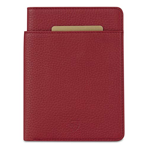 Vaultskin KENSINGTON Passport Holder for Travel, RFID Wallet (Red) - color: Matt Red