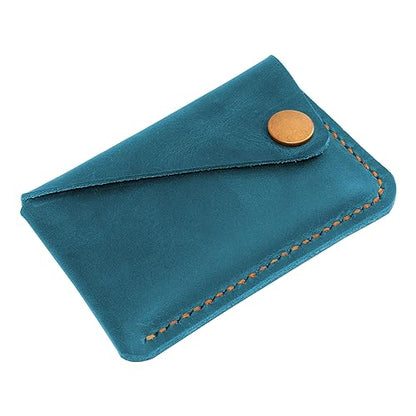 Leather Card Holder, Credit Card Wallet, Cardholder Wallet, Minimalist Wallet,Christmas Gift - color: Blue