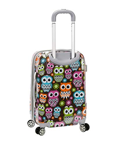 Rockland Vision Hardside Spinner Wheel Luggage, Carry-On 20", Owl - color: Owl, size: Carry-on 20"