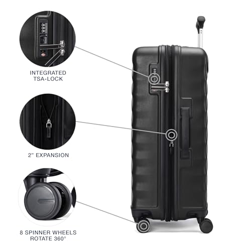 Travelpro Maxlite Air V2 Hardside Expandable Checked, Black, 25-Inch - color: Black, size: Checked Medium 25-Inch