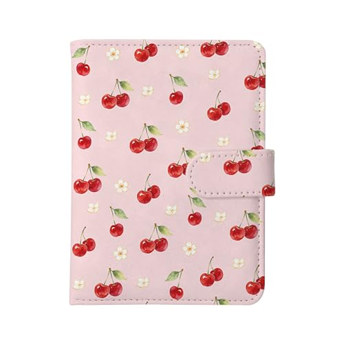 Cherry Passport Holder for Travel Essentials, RFID Blocking Wallet Case - color: Cherry