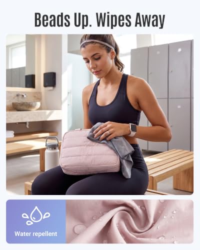 LIGHT FLIGHT Travel Toiletry Bag - Hanging Makeup Organizer for Women & Men - color: Nude Pink
