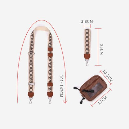 Clip And Go Strap for Phone with Wallet Checkered Crossbody Phone Lanyard With AntiTheft Zipper Pouch - color: Black Red-8