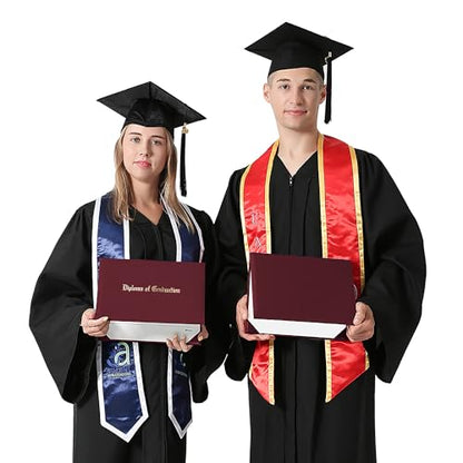 GraduationMall 8.5"x11" Smooth Padded Diploma Cover Certificate Holder Maroon,12-Packs - color: Maroon, size: 12 Packs