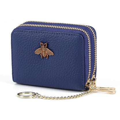 imeetu RFID Credit Card Holder, Small Card Wallet Women, Leather Card Case - color: Max - Cobalt Blue, size: Max