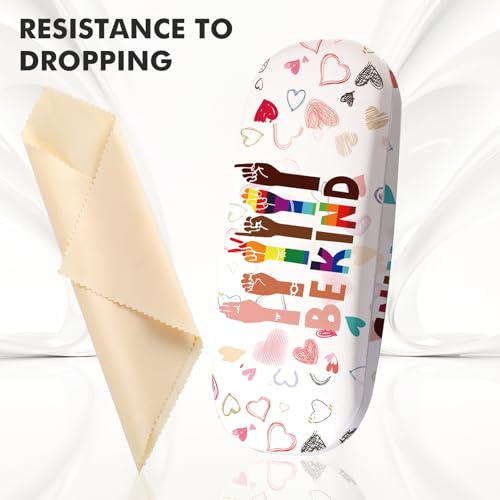 Glasses Case Hard Shell,Portable Protective Eyeglasses Case, Eyeglass Holder Box with Cleaning Cloth,for Women Men - color: Finger