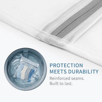 Muchfun 4Pcs Durable Fine Mesh Laundry Bags for Delicates - size: 1Large, 2Medium, 1Small