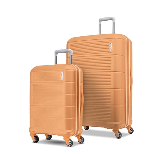 American Tourister Stratum 2.0 Expandable Hardside Luggage with Spinner Wheels, 2-Piece Set 20/28, Papaya - color: Papaya, size: 2-Piece Set (Carry-on/Large)