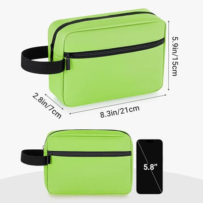 Elviros Hanging Toiletry Bag, Lightweight Travel Dopp Kit, Neon Green - color: Neon Green, size: Small