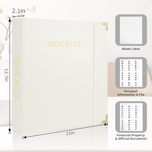 Life Organizer Important Document Organizer Expanding File Folder with Labels for Passports, Birth Certificates, Social Security Cards, Photos, Letters