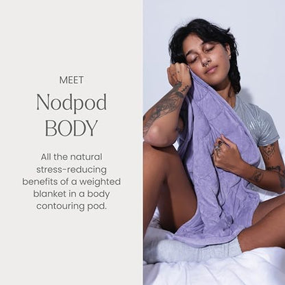 nodpod Body 6.5lb Patented Compact Weighted Blanket - color: Wisteria