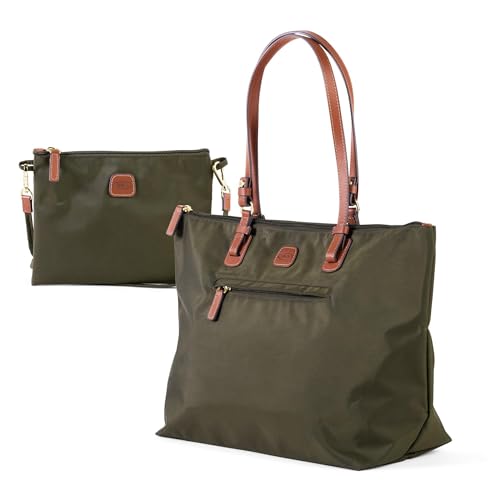 Bric's X-Collection Sportina Large 3-in-1 Tote Bag, Water-Resistant Carry-On w/Pass-Through, Adjustable Strap & Pouch - color: Olive