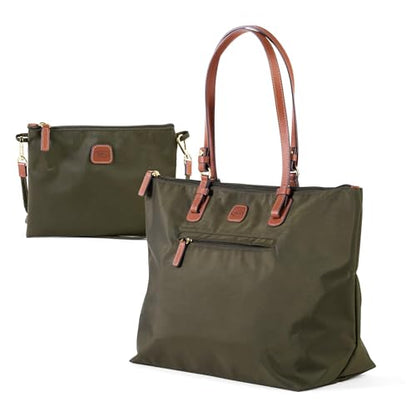 Bric's X-Collection Sportina Large 3-in-1 Tote Bag, Water-Resistant Carry-On w/Pass-Through, Adjustable Strap & Pouch - color: Olive