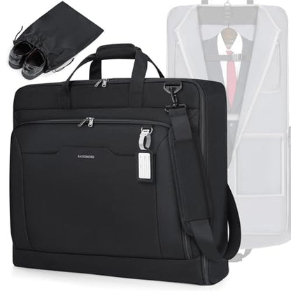 RAINSMORE Garment Bags for Travel, Carry On Suit Bag, Hanging Clothes, Men - color: Black