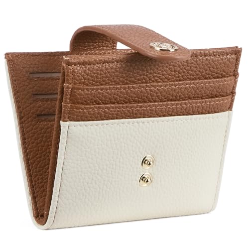 BOSTANTEN Slim Wallet Women Small RFID Blocking Credit Card Holder - color: 0-Beige＆Brown
