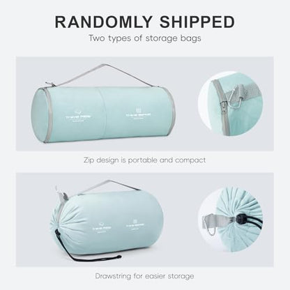 urnexttour Travel Pillow and Blanket Set Neck Pillow Airplane Foam Mint - color: B-blue Green