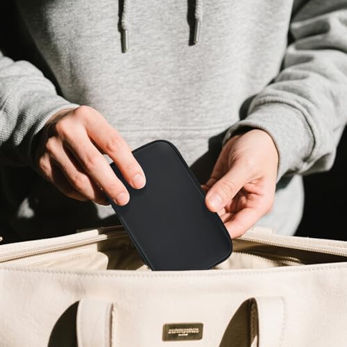 Zoyiancy Portable Cable Carrying Case, Dustproof Power Bank Protector - color: Black