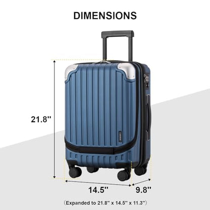 LEVEL8 Grace 수하물, 블루., 질감 - color: 블루., size: 20 Inch - EXT
