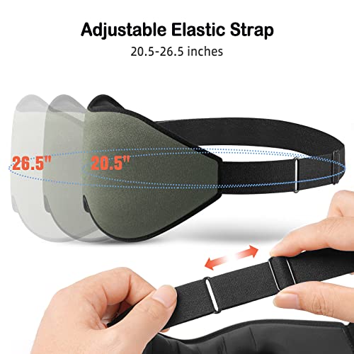 LitBear Sleep Mask for Side Sleeper Women Men, Eye Mask for Sleeping - color: Olive Green