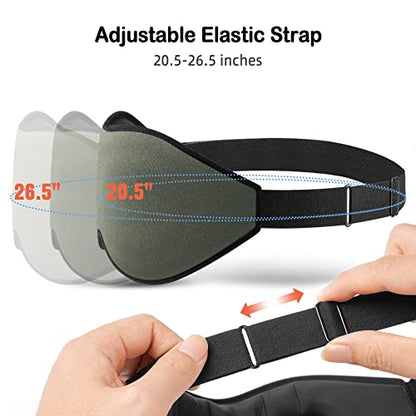 LitBear Sleep Mask for Side Sleeper Women Men, Eye Mask for Sleeping - color: Olive Green
