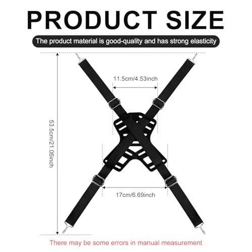 Elastic Bungee Strap, 4-Way Flat Bungee Cord with Hooks Adjustable Tie Down Bungee Cords Luggage Bungee Strap Bike Rack Bungee for Securing Luggage Items