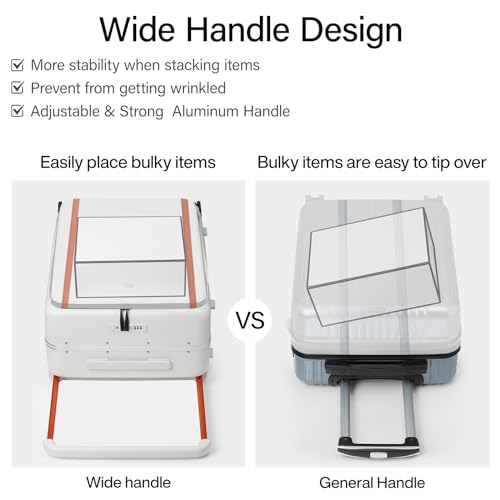 Hanke Top Opening 24 Inch Checked Luggage, Aluminum Frame Medium Suitcase - color: Bamboo Green, size: 24 Inch