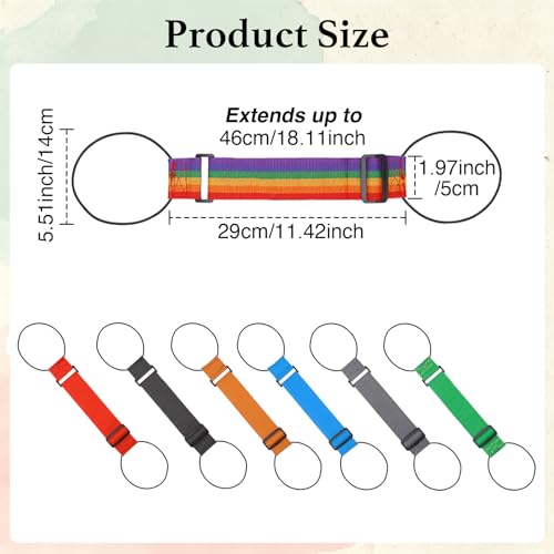 7 Pcs Luggage Connector Straps, Multi Use Strong Adjustable Travel Straps for Multiple Suitcases, Add a Bag Luggage Bungee Connect Straps