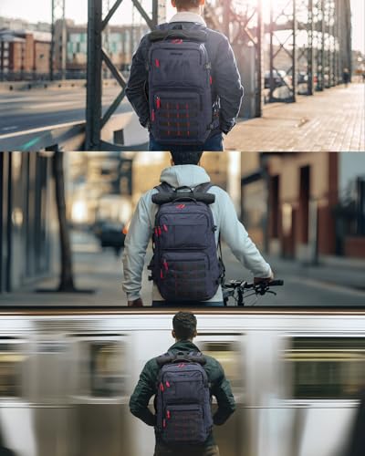 Gonex Travel Backpack, 40L Expandable Carry On, 3-in-1 Convertible - color: Dark Blue