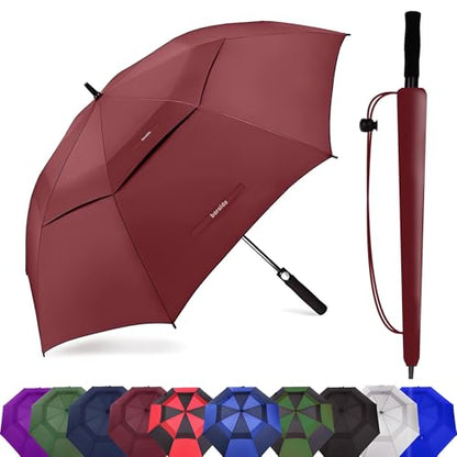 54/62/68/72 Inch Large Golf Umbrella Windproof Auto Open for Rain - color: Burgundy, size: 62 Inch