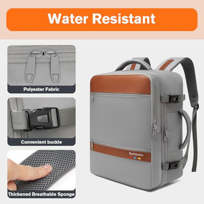 Exquisite Travel Laptop Backpack, Flight Approved Size Carry on Bag (35L) - color: Gray, size: XL (8x12.8x18.5")