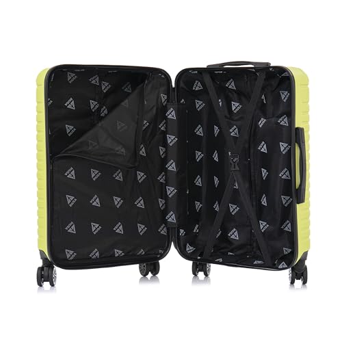 InUSA DEEP Luggage with GEL Handle | Spacious Traveling Suitcases, Travel Suitcase with Dual Spinner Wheels and Studs | 24 Inch Medium Hardside Luggage | Green - color: Green, size: 24 Inch