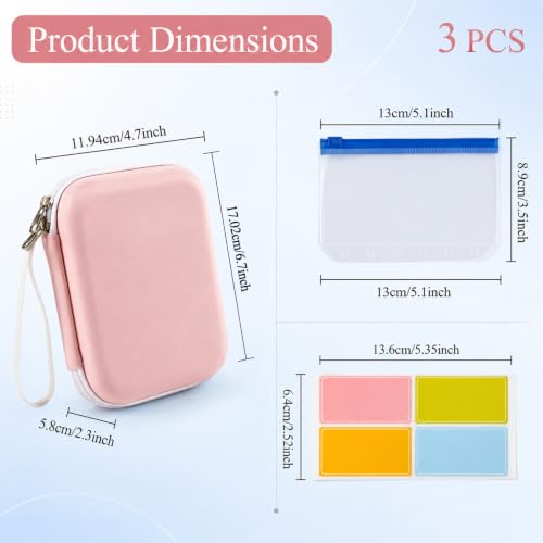 Waterproof Pill Pouch Organizer Pale Pink Travel Medicine Case