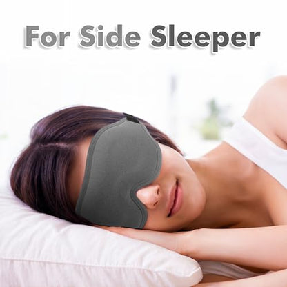 Sleep Mask for Men and Women, Lash Extensions 3D Eye Mask, Gray - color: Gray