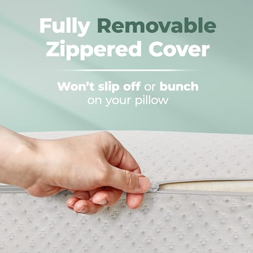 Snuggle-Pedic Pillow Covers - Zippered Body Pillow Protector w/Kool Flow Technology, 20x54 Inches - Made in The USA - size: Body