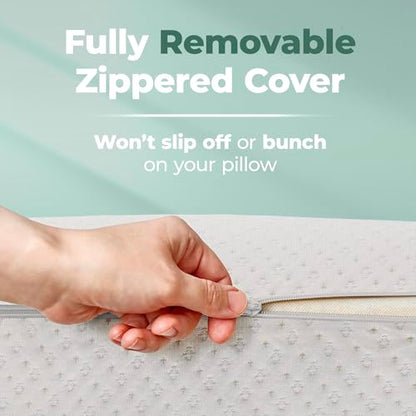 Snuggle-Pedic Pillow Covers - Zippered Body Pillow Protector w/Kool Flow Technology, 20x54 Inches - Made in The USA - size: Body