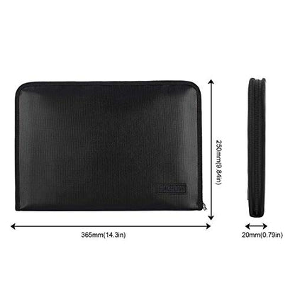 ENGPOW Expanding File Folder,Fireproof 13 Pockets Document Organizer Bag - color: Black, size: 13 Standard Pockets