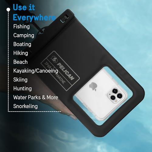 Pelican 2 Pack Marine Waterproof Phone Pouch (XL) - Stealth Black - color: Stealth Black - 2 Pack - XL, size: XL, style: 2 Pack