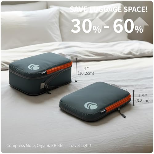 Cipway Compression Packing Cubes Set (Grey 3pcs) - color: Grey, size: 3PCS