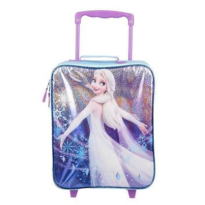 Frozen 2 Anna & Elsa Formal Wear 14" Youth Purple Soft Sided Luggage - color: Frozen 2 Anna & Elsa