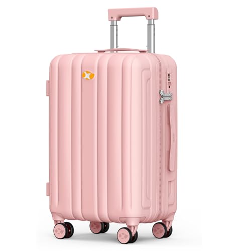 MGB Hardside Carry On Luggage 22x14x9 Airline Approved, Scratch Resistant - color: Pink, size: 20 Inch - Carry-on