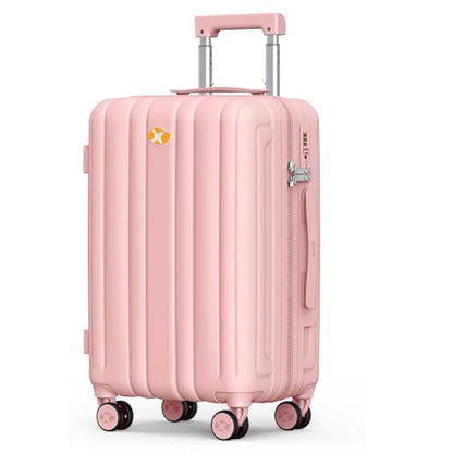 MGB Hardside Carry On Luggage 22x14x9 Airline Approved, Scratch Resistant - color: Pink, size: 20 Inch - Carry-on
