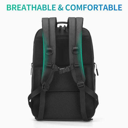 33L-42L Backpack for 17 Inch Laptop Waterproof Expandable Black - color: Black