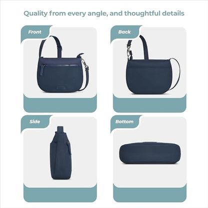 Travelon Anti-Theft Metro Saddle Crossbody - color: Navy Heather