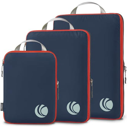 Cipway Compression Packing Cubes for Travel (3 Piece,Blue) - color: Blue, size: 3PCS