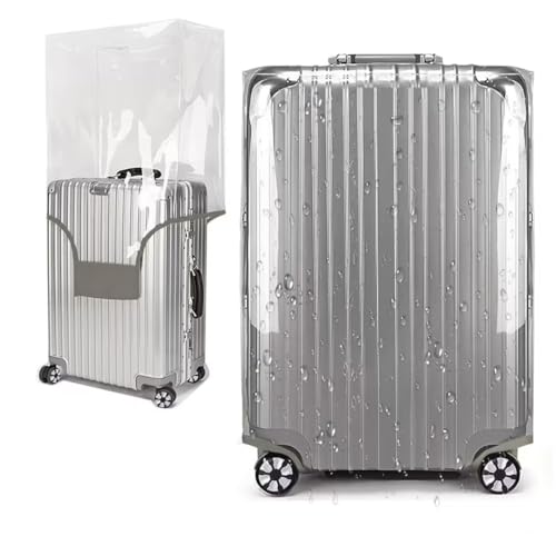 24 Inch Waterproof Clear Suitcase Cover (Gray Trim) - color: Gray Trim-0.4mm, size: 24" Suitcase Cover.